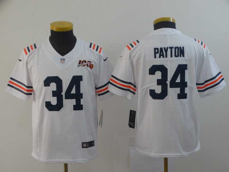 Youth Nike Bears 34 Walter Payton White 2019 100th Season Alternate Classic Retired Vapor Untouchable Limited Jersey,We sell and wholesale Youth Nike Bears 34 Walter Payton White 2019 100th Season Alternate Classic Retired Vapor Untouchable Limited Jersey on line form chian!